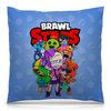 Заказать подушку в Москве. Подушка 40x40 см с полной запечаткой BRAWL STARS от geekbox - готовые дизайны и нанесение принтов.