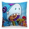 Заказать подушку в Москве. Подушка 40x40 см с полной запечаткой BRAWL STARS LEON от geekbox - готовые дизайны и нанесение принтов.