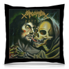 Заказать подушку в Москве. Подушка 40x40 см с полной запечаткой Sarcofago death metal band от Leichenwagen - готовые дизайны и нанесение принтов.
