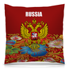 Заказать подушку в Москве. Подушка 40x40 см с полной запечаткой Герб РФ от THE_NISE  - готовые дизайны и нанесение принтов.