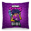Заказать подушку в Москве. Подушка 40x40 см с полной запечаткой BRAWL STARS BIBI от geekbox - готовые дизайны и нанесение принтов.