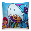 Заказать подушку в Москве. Подушка 40x40 см с полной запечаткой BRAWL STARS LEON от geekbox - готовые дизайны и нанесение принтов.