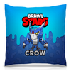 Заказать подушку в Москве. Подушка 40x40 см с полной запечаткой BRAWL STARS CROW от geekbox - готовые дизайны и нанесение принтов.