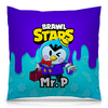 Заказать подушку в Москве. Подушка 40x40 см с полной запечаткой BRAWL STARS MR.P от geekbox - готовые дизайны и нанесение принтов.