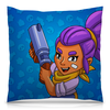 Заказать подушку в Москве. Подушка 40x40 см с полной запечаткой BRAWL STARS SHELLY  от geekbox - готовые дизайны и нанесение принтов.