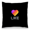Заказать подушку в Москве. Подушка 40x40 см с полной запечаткой Like  от DESIGNER   - готовые дизайны и нанесение принтов.
