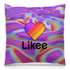 Заказать подушку в Москве. Подушка 40x40 см с полной запечаткой Likee  от DESIGNER   - готовые дизайны и нанесение принтов.
