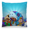 Заказать подушку в Москве. Подушка 40x40 см с полной запечаткой BRAWL STARS LEON SHARK от geekbox - готовые дизайны и нанесение принтов.
