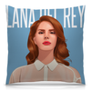 Заказать подушку в Москве. Подушка 40x40 см с полной запечаткой Lana Del Rey от Jimmy Flash - готовые дизайны и нанесение принтов.