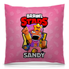 Заказать подушку в Москве. Подушка 40x40 см с полной запечаткой BRAWL STARS SANDY от geekbox - готовые дизайны и нанесение принтов.