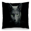 Заказать подушку в Москве. Подушка 40x40 см с полной запечаткой Серый кот от THE_NISE  - готовые дизайны и нанесение принтов.