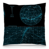 Заказать подушку в Москве. Подушка 40x40 см с полной запечаткой Карта звёздного неба от Виктор Гришин - готовые дизайны и нанесение принтов.