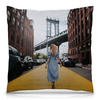 Заказать подушку в Москве. Подушка 40x40 см с полной запечаткой Нью-Йорк от YellowCloverShop - готовые дизайны и нанесение принтов.