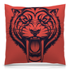 Заказать подушку в Москве. Подушка 40x40 см с полной запечаткой Саблезубый тигр от Виктор Гришин - готовые дизайны и нанесение принтов.