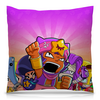 Заказать подушку в Москве. Подушка 40x40 см с полной запечаткой BRAWL STARS SANDY  от geekbox - готовые дизайны и нанесение принтов.