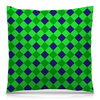 Заказать подушку в Москве. Подушка 40x40 см с полной запечаткой Сине-зеленые квадраты от THE_NISE  - готовые дизайны и нанесение принтов.