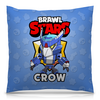 Заказать подушку в Москве. Подушка 40x40 см с полной запечаткой BRAWL STARS CROW от geekbox - готовые дизайны и нанесение принтов.