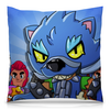 Заказать подушку в Москве. Подушка 40x40 см с полной запечаткой BRAWL STARS LEON от geekbox - готовые дизайны и нанесение принтов.