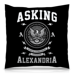 Заказать подушку в Москве. Подушка 40x40 см с полной запечаткой Asking Alexandria от geekbox - готовые дизайны и нанесение принтов.