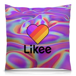 Заказать подушку в Москве. Подушка 40x40 см с полной запечаткой Likee  от DESIGNER   - готовые дизайны и нанесение принтов.