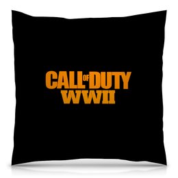 Заказать подушку в Москве. Подушка 40x40 см с полной запечаткой Call of Duty WW2 от THE_NISE  - готовые дизайны и нанесение принтов.
