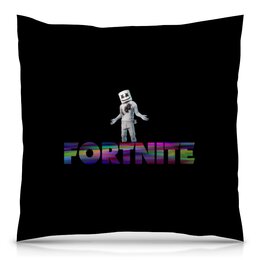 Заказать подушку в Москве. Подушка 40x40 см с полной запечаткой Marshmello Fortnite от THE_NISE  - готовые дизайны и нанесение принтов.