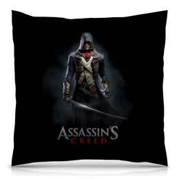 Заказать подушку в Москве. Подушка 40x40 см с полной запечаткой Assassins Creed (Unity Arno) от Аня Лукьянова - готовые дизайны и нанесение принтов.