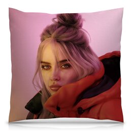 Заказать подушку в Москве. Подушка 40x40 см с полной запечаткой Billie Eilish от Jimmy Flash - готовые дизайны и нанесение принтов.