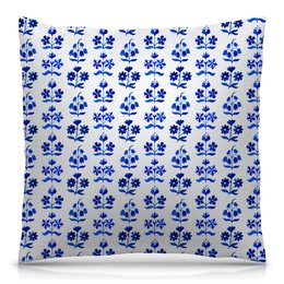 Заказать подушку в Москве. Подушка 40x40 см с полной запечаткой  голубые цветы от THE_NISE  - готовые дизайны и нанесение принтов.