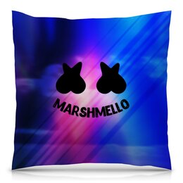 Заказать подушку в Москве. Подушка 40x40 см с полной запечаткой Marshmello от THE_NISE  - готовые дизайны и нанесение принтов.