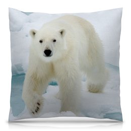 Заказать подушку в Москве. Подушка 40x40 см с полной запечаткой Белый медведь от THE_NISE  - готовые дизайны и нанесение принтов.