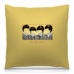 Заказать подушку в Москве. Подушка 40x40 см с полной запечаткой The Beatles от YellowCloverShop - готовые дизайны и нанесение принтов.