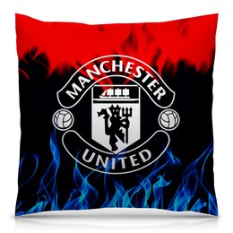 Заказать подушку в Москве. Подушка 40x40 см с полной запечаткой Manchester United от THE_NISE  - готовые дизайны и нанесение принтов.