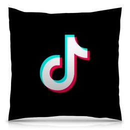 Заказать подушку в Москве. Подушка 40x40 см с полной запечаткой TikTok  от DESIGNER   - готовые дизайны и нанесение принтов.