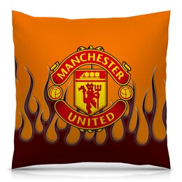 Заказать подушку в Москве. Подушка 40x40 см с полной запечаткой Manchester United от THE_NISE  - готовые дизайны и нанесение принтов.