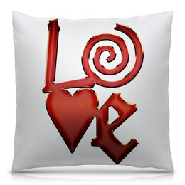 Заказать подушку в Москве. Подушка 40x40 см с полной запечаткой Love - Любовь от Дана Столыпина - готовые дизайны и нанесение принтов.