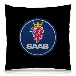 Заказать подушку в Москве. Подушка 40x40 см с полной запечаткой SAAB  от DESIGNER   - готовые дизайны и нанесение принтов.