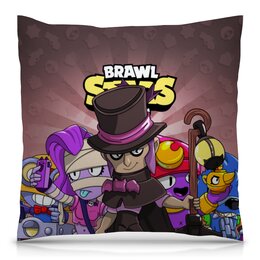 Заказать подушку в Москве. Подушка 40x40 см с полной запечаткой BRAWL STARS MORTIS от geekbox - готовые дизайны и нанесение принтов.