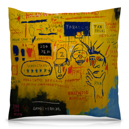 Заказать подушку в Москве. Подушка 40x40 см с полной запечаткой Basquiat / Баския от Just kidding - готовые дизайны и нанесение принтов.
