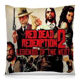 Заказать подушку в Москве. Подушка 40x40 см с полной запечаткой Red Dead Redemption от THE_NISE  - готовые дизайны и нанесение принтов.