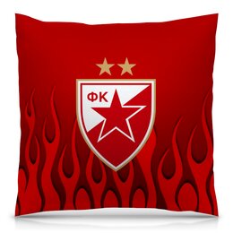 Заказать подушку в Москве. Подушка 40x40 см с полной запечаткой Црвена звезда от THE_NISE  - готовые дизайны и нанесение принтов.