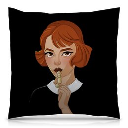 Заказать подушку в Москве. Подушка 40x40 см с полной запечаткой Королевский гамбит от Дана Столыпина - готовые дизайны и нанесение принтов.
