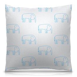 Заказать подушку в Москве. Подушка 40x40 см с полной запечаткой Синий слон от Vadim Koval - готовые дизайны и нанесение принтов.
