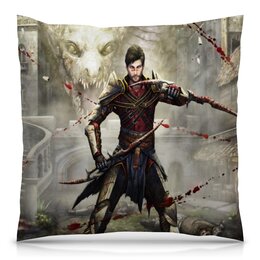 Заказать подушку в Москве. Подушка 40x40 см с полной запечаткой Dragon Age от THE_NISE  - готовые дизайны и нанесение принтов.