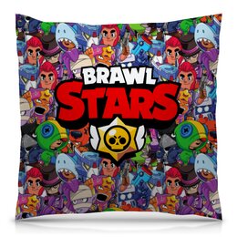 Заказать подушку в Москве. Подушка 40x40 см с полной запечаткой BRAWL STARS от geekbox - готовые дизайны и нанесение принтов.