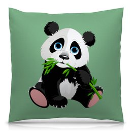 Заказать подушку в Москве. Подушка 40x40 см с полной запечаткой Маленькая панда от ПРИНТЫ ПЕЧАТЬ  - готовые дизайны и нанесение принтов.