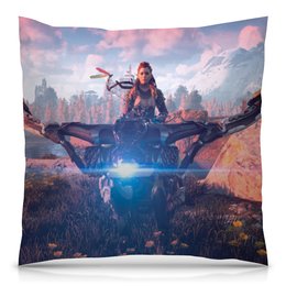 Заказать подушку в Москве. Подушка 40x40 см с полной запечаткой Horizon Zero Dawn от GeekFox  - готовые дизайны и нанесение принтов.