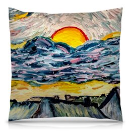 Заказать подушку в Москве. Подушка 40x40 см с полной запечаткой Van Gogh от THE_NISE  - готовые дизайны и нанесение принтов.
