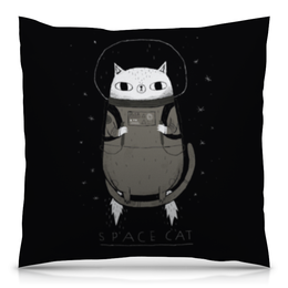 Заказать подушку в Москве. Подушка 40x40 см с полной запечаткой Space cat от Илья Щеблецов - готовые дизайны и нанесение принтов.