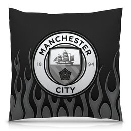 Заказать подушку в Москве. Подушка 40x40 см с полной запечаткой Manchester City от THE_NISE  - готовые дизайны и нанесение принтов.